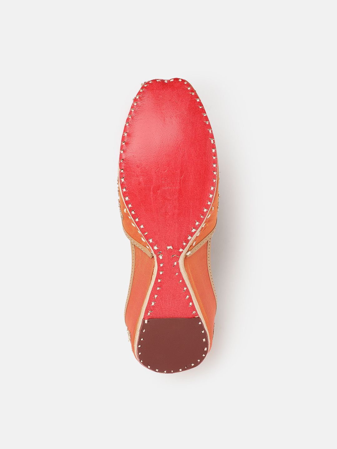 House of Pataudi Women Embellished Leather Mojaris