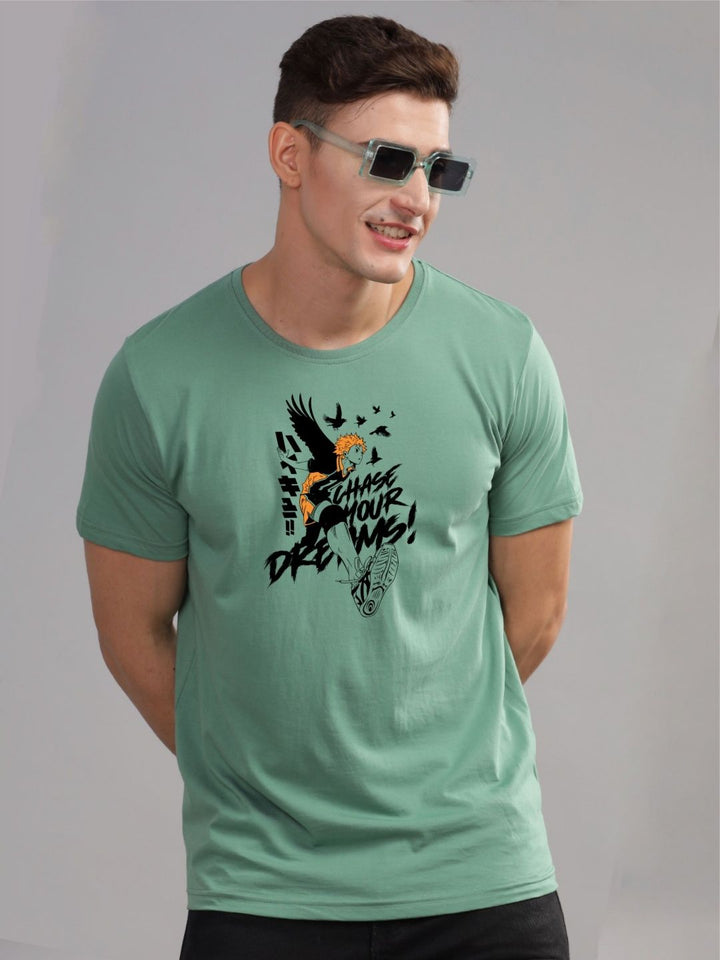 ADRO Men Printed Applique T-shirt