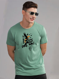 ADRO Men Printed Applique T-shirt