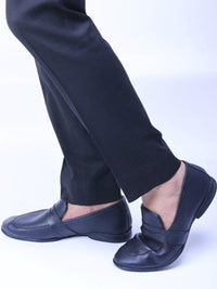 MONKSTORY Men Black PU Loafers