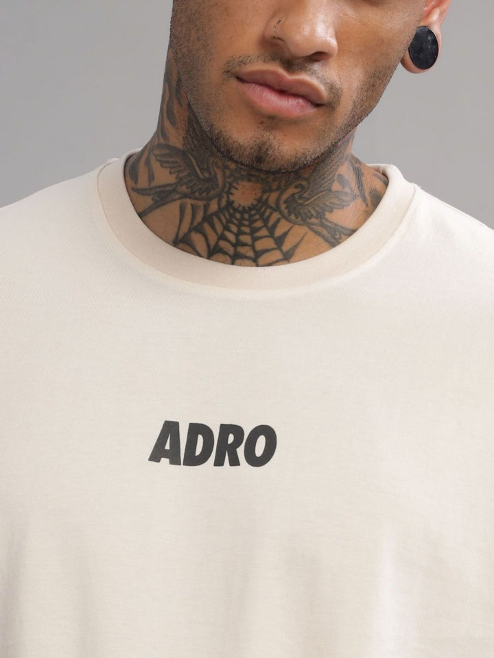 ADRO Lelaki Grafik Bercetak T-Shirt Bersaiz Besar Kapas Leher Bulat