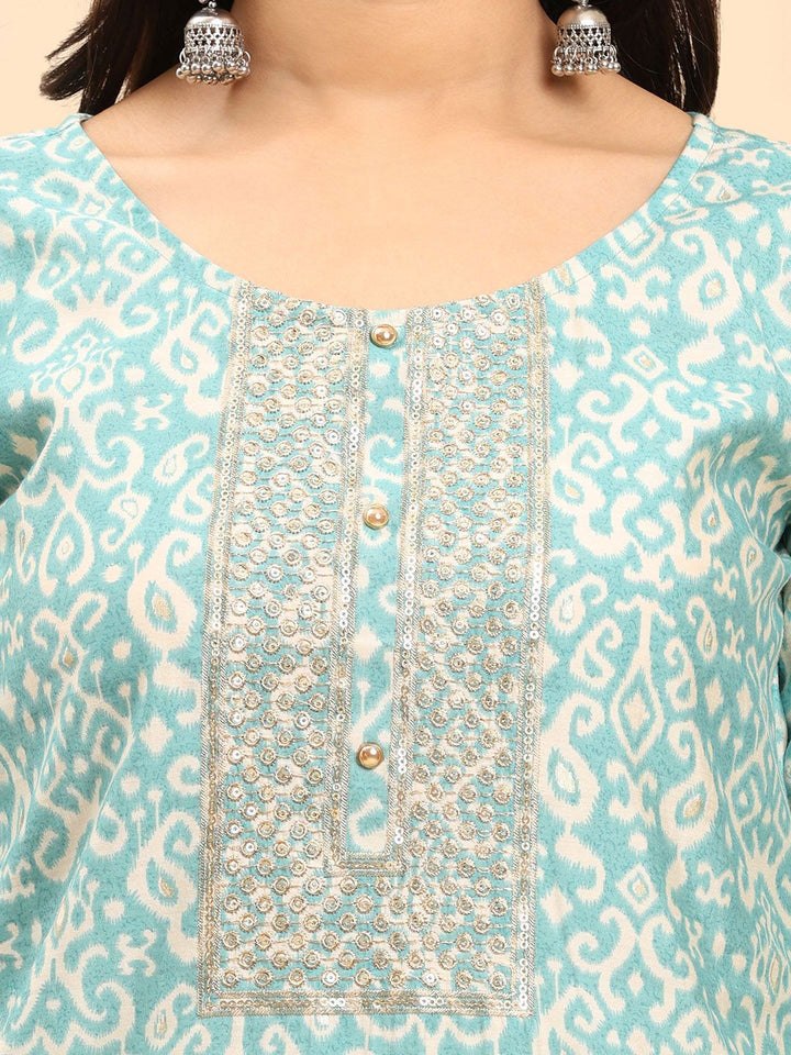 Mamicha Women Floral Printed Regular Pure Cotton Kurta with Palazzos & With Dupatta