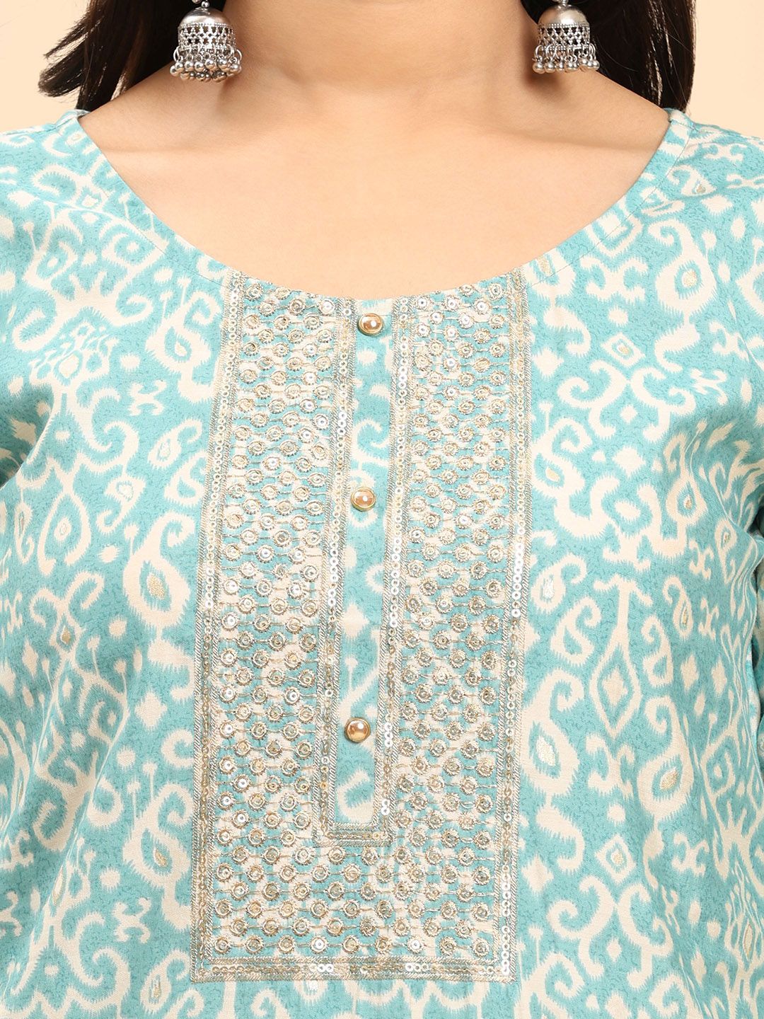 Mamicha Women Floral Printed Regular Pure Cotton Kurta with Palazzos & With Dupatta