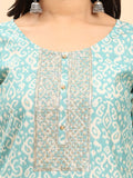 Mamicha Women Floral Printed Regular Pure Cotton Kurta with Palazzos & With Dupatta