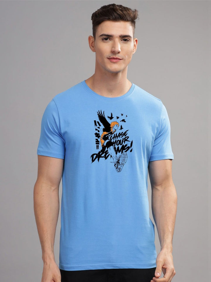 ADRO Men Typography Printed Raw Edge T-shirt