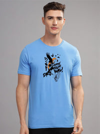 ADRO Men Typography Printed Raw Edge T-shirt