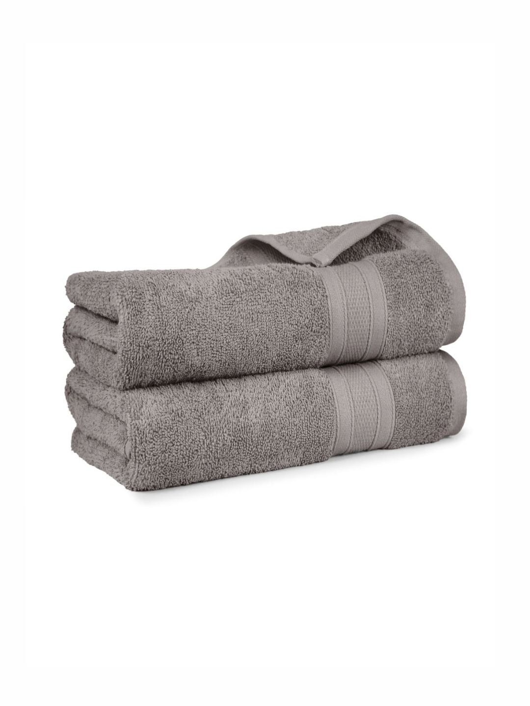 MYTRIDENT Charcoal 2 Pieces Cotton 500 GSM Bath Towel