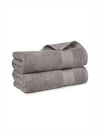 MYTRIDENT Charcoal 2 Pieces Cotton 500 GSM Bath Towel