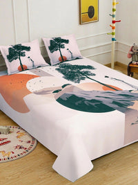 Myntra Elegant Homes Cream-Coloured 400 TC King Bedsheet with 2 Pillow Covers