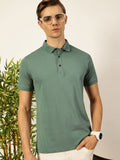 Thomas Scott Men Solid Polo Collar Pure Cotton T-shirt