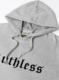 ADRO Men Typography Printed Hooded Pullover Sweatshirt
