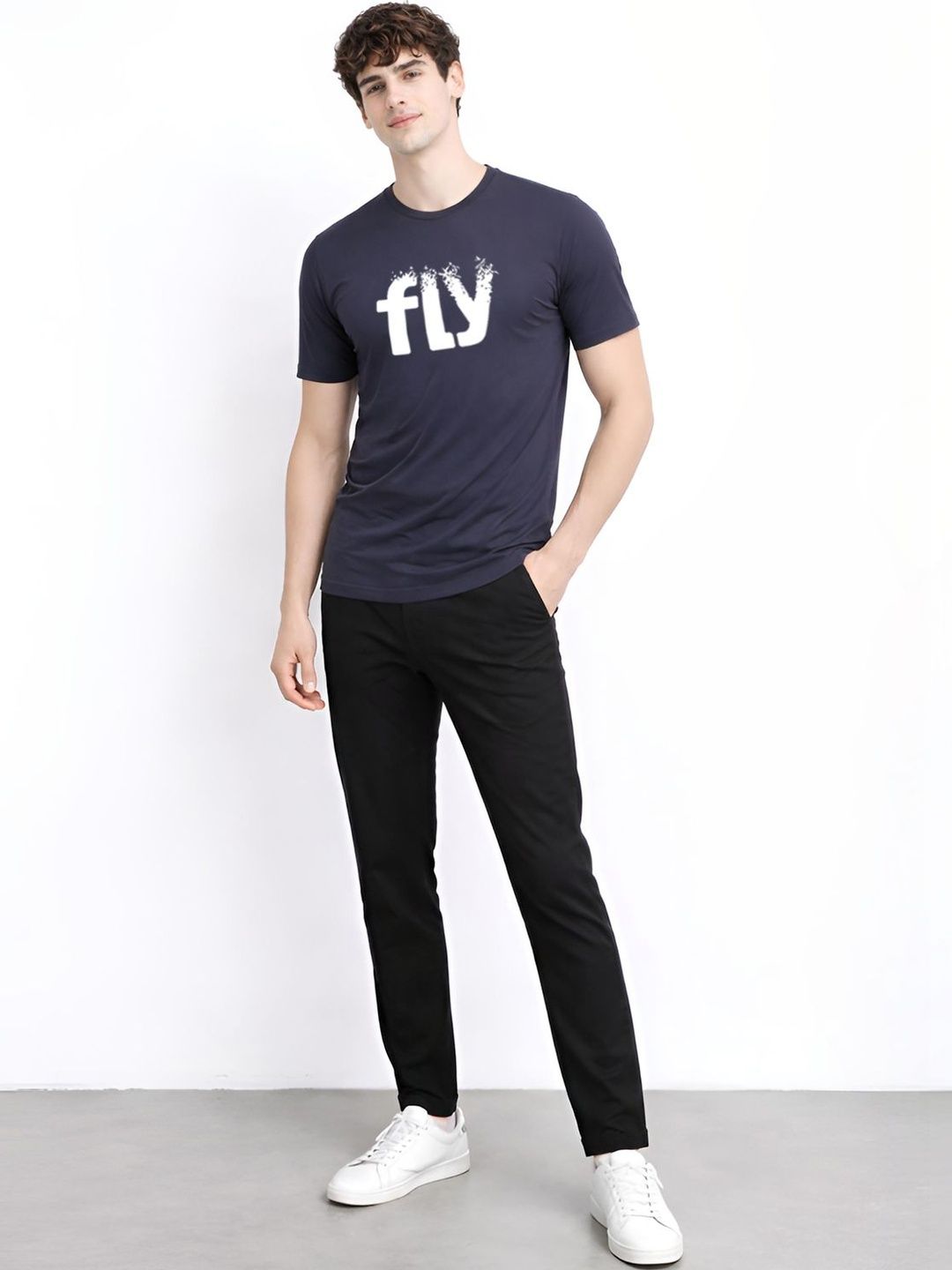 ADRO Men Typography Printed T-shirt