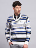 Monte Carlo Men Striped Woolen Pullover