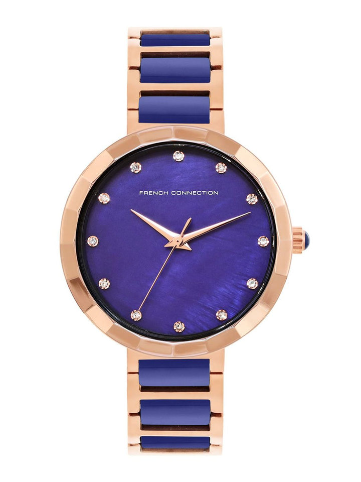 Sambungan Perancis Wanita Dail Dail & Gelang Gelang Keluli Tahan Karat Tali Analog Watch FCH4UM