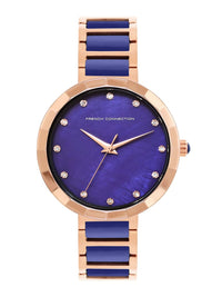 Sambungan Perancis Wanita Dail Dail & Gelang Gelang Keluli Tahan Karat Tali Analog Watch FCH4UM