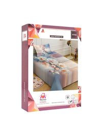 Myntra Elegant Homes Multicoloured Floral 300 TC Single Bedsheet with 1 Pillow Covers