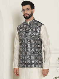 SOJANYA LUXE Jaket Nehru Kolar Mandarin Sulam Lelaki
