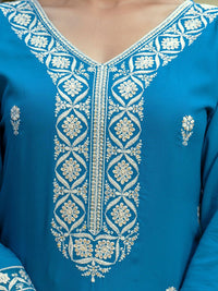 KALINI Women Ethnic Motifs Embroidered Regular Sequinned Kurta