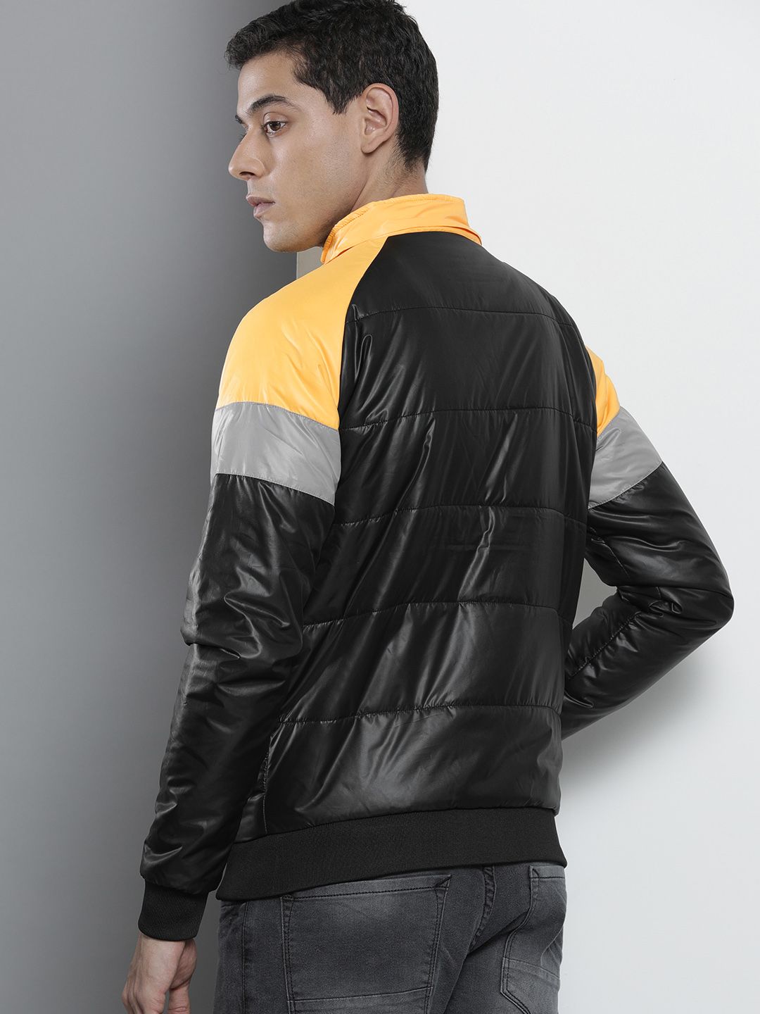 The Indian Garage Co Men Slim Fit Biker Jacket with Detachable Hood