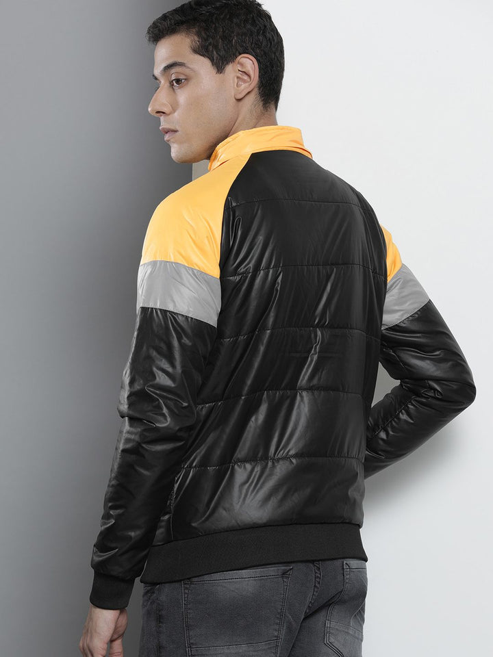 The Indian Garage Co Men Slim Fit Biker Jacket with Detachable Hood
