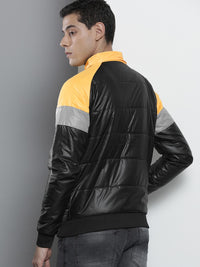 The Indian Garage Co Men Slim Fit Biker Jacket with Detachable Hood