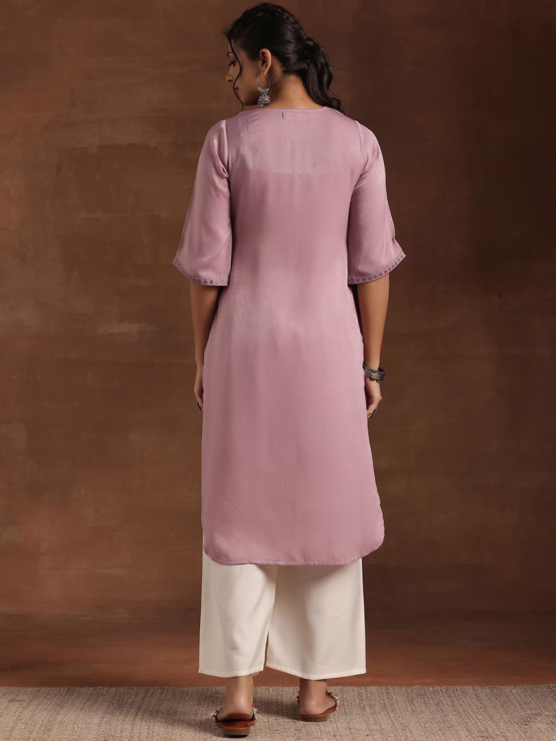 Libas Floral Embroidered Straight Kurta