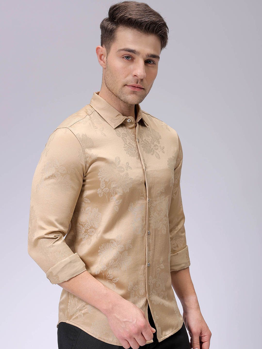 The Indian Garage Co Men Slim Fit Opaque Party Shirt