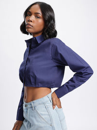 DressBerry Minimalist Majesty Boxy Crop Shirt