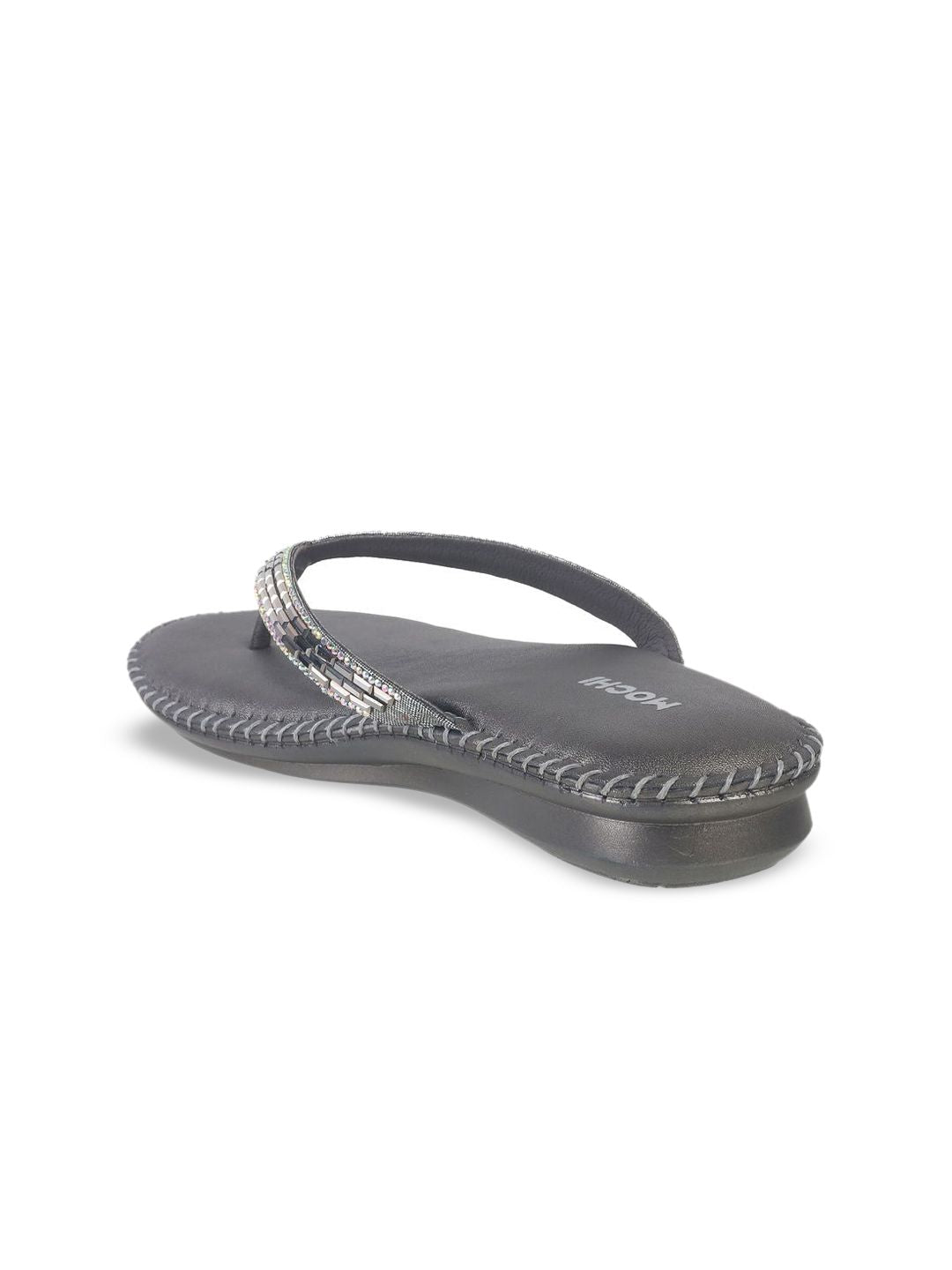 Mochi Women Printed Open Toe Flats