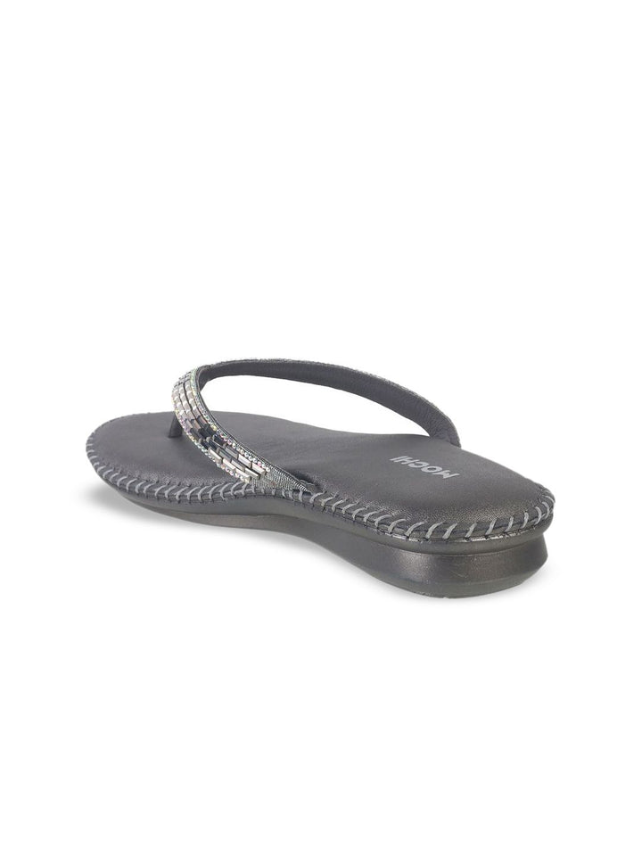Mochi Women Printed Open Toe Flats