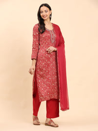 Mamicha Women Floral Printed Regular Pure Cotton Kurta with Palazzos & With Dupatta