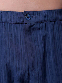 The Indian Garage Co Men Striped Loose Fit Mid-Rise Trousers