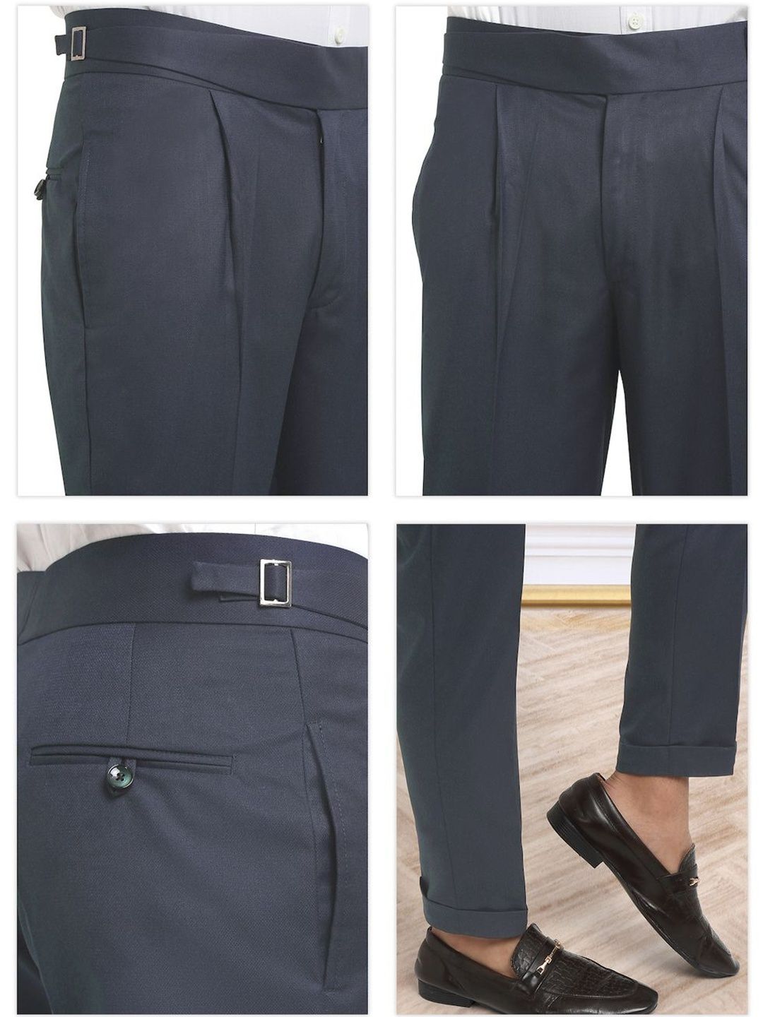 Seluar Gurkha Formal Fit Slim Fit Biru Muda Lelaki