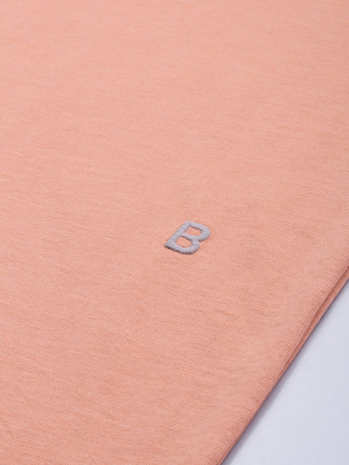 Mr Bowerbird Men Dusty Pink Tailored Fit T-shirt