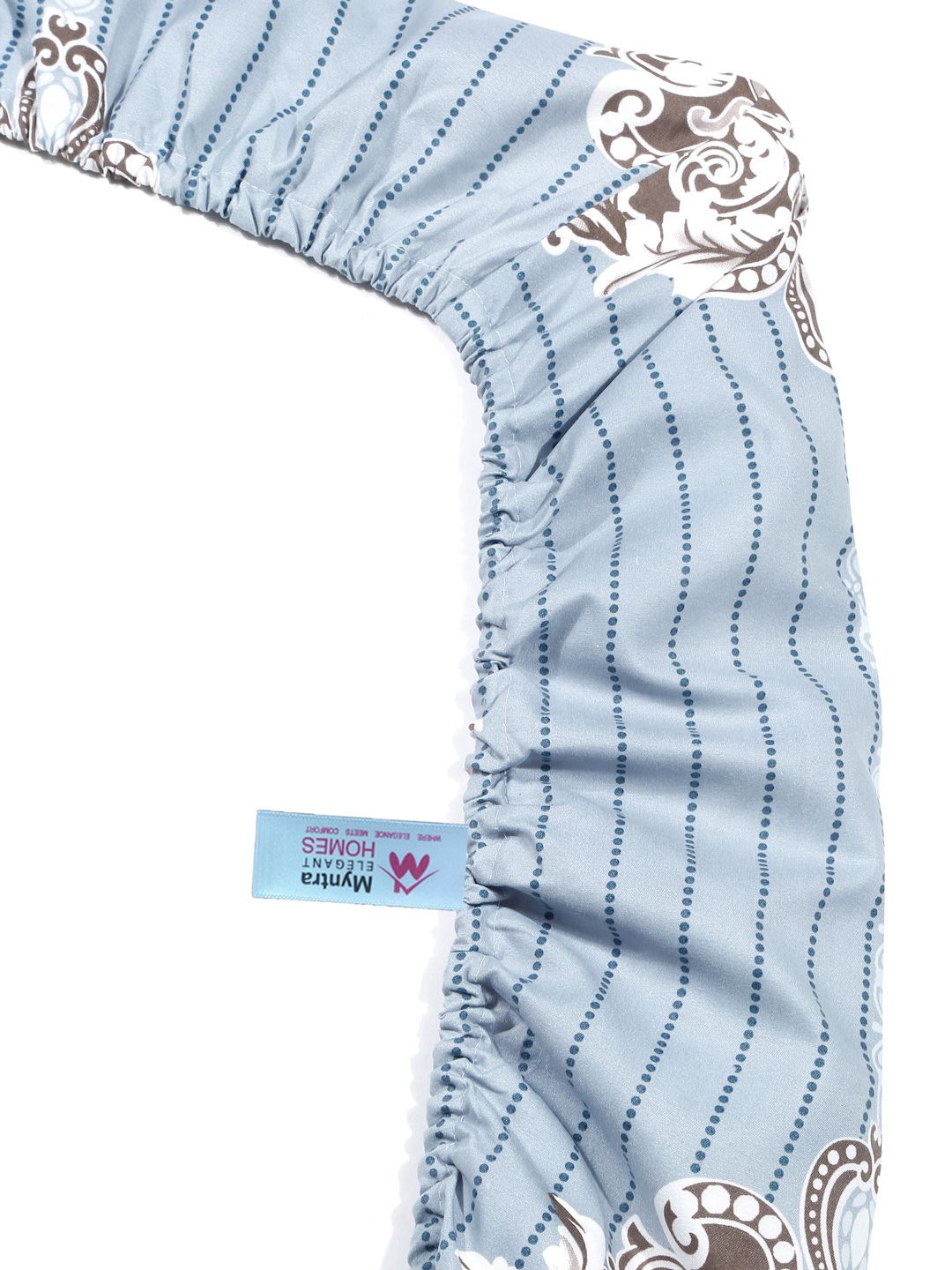 Myntra Elegant Homes Motif Etnik Kelabu 300 TC Set Cadar Double King-2.5mX2.25m