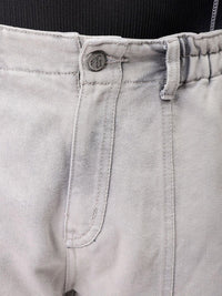 Garage Co India Mid Rise Rise Clean kelihatan lebar kaki santai seluar jeans kargo sesuai
