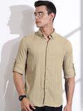 Thomas Scott Men Classic Slim Fit Opaque Casual Shirt
