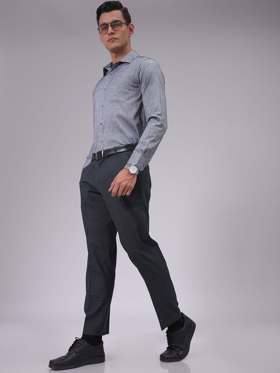 The Indian Garage Co. X Luxe Men Checked Formal Trousers