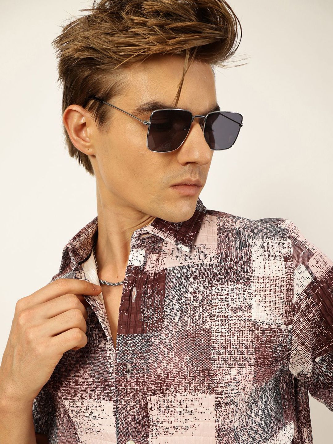 Thomas Scott Men Premium Slim Fit Opaque Printed Casual Shirt