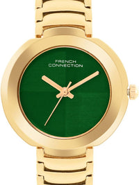 Sambungan Perancis Wanita Dail Dail & Gelang Gaya Tali Analog Watch FCN0109GM
