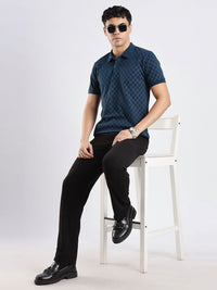 Baju-T Kapas Kolar Polo ADRO Berpetak