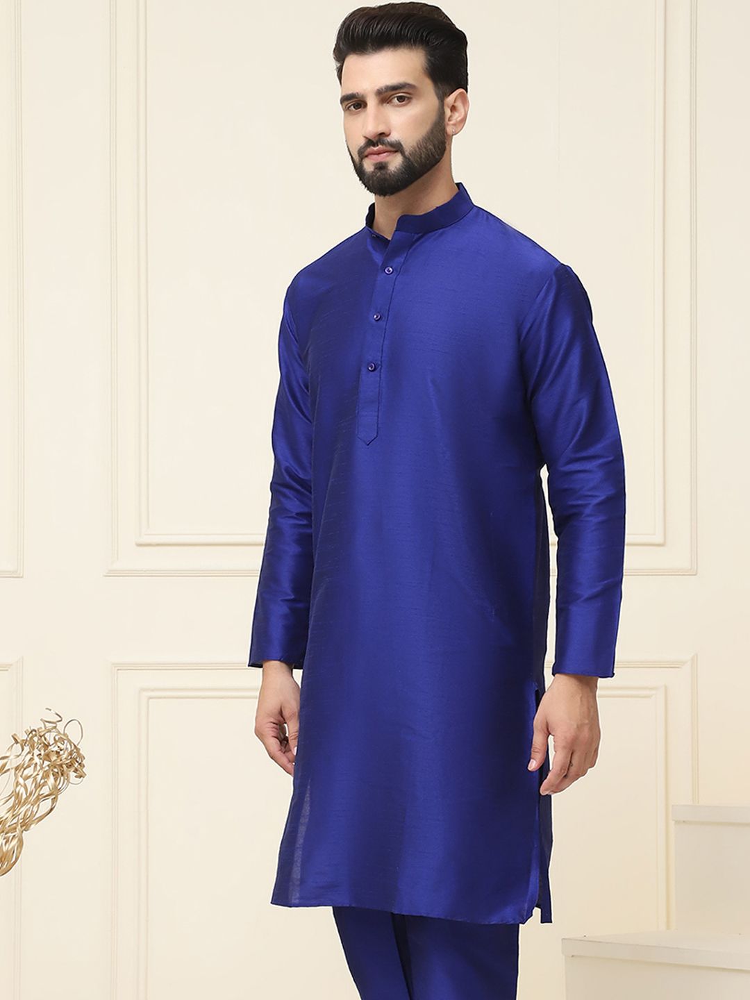SOJANYA Band Collar Straight Kurta