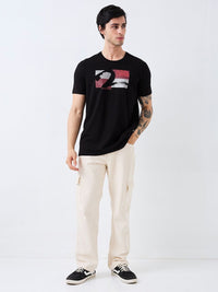 SPYKAR Men Graphic Printed Round Neck Cotton Slim Fit T-shirt