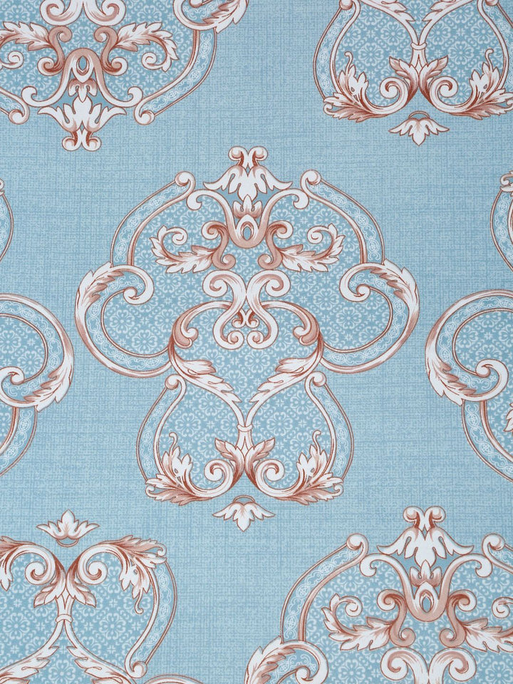 Myntra Elegant Homes Blue Ethnic Motifs 300 TC Fitted Double King Bedsheet Set-2.5mX2.25m