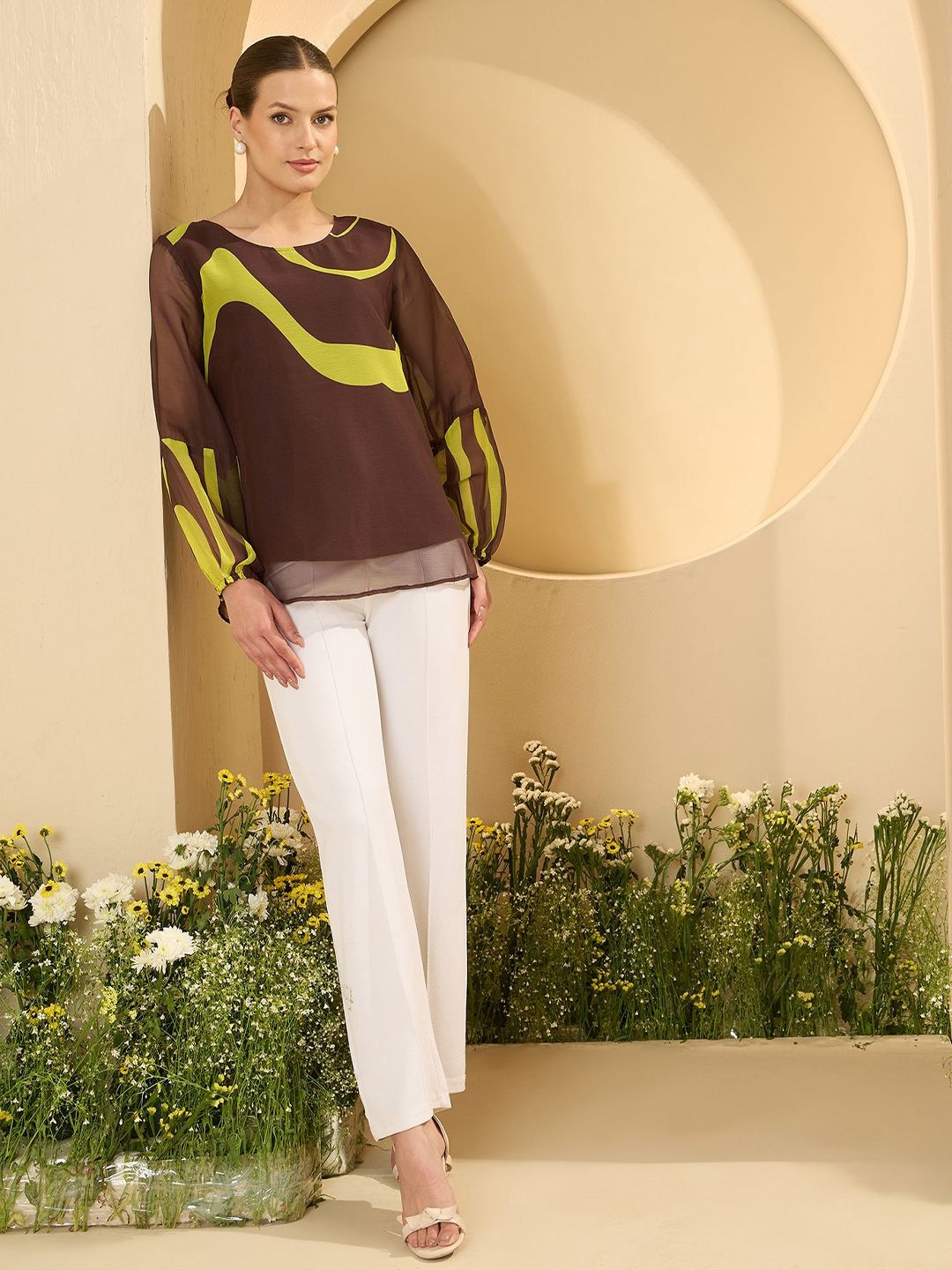 Antheaa Women Round Neck Top