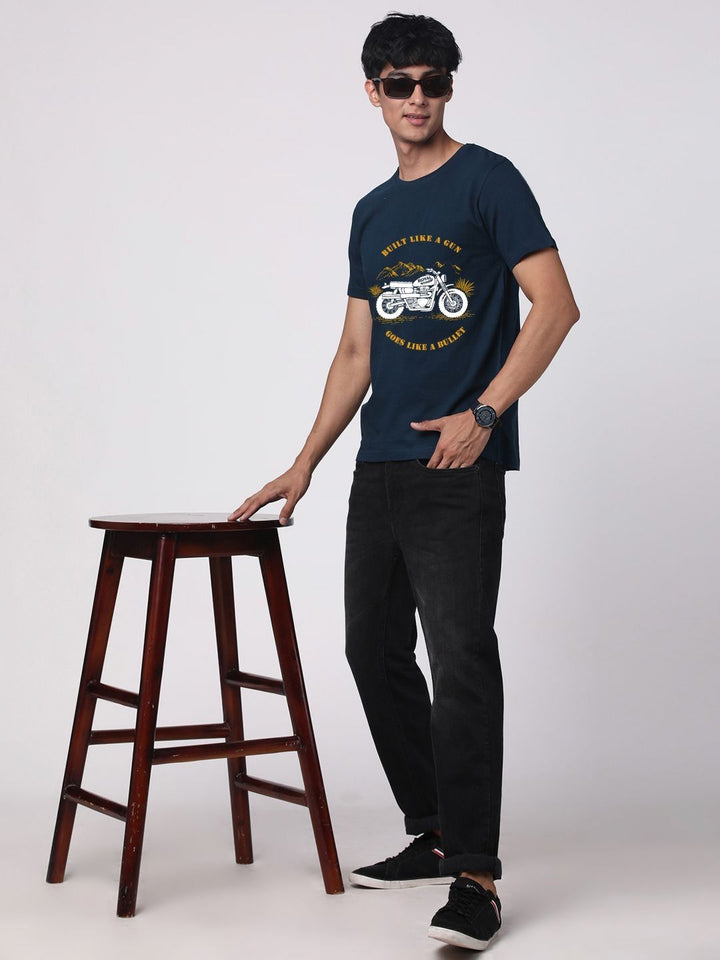 ADRO Men Graphic Printed Round Neck Cotton T-shirt