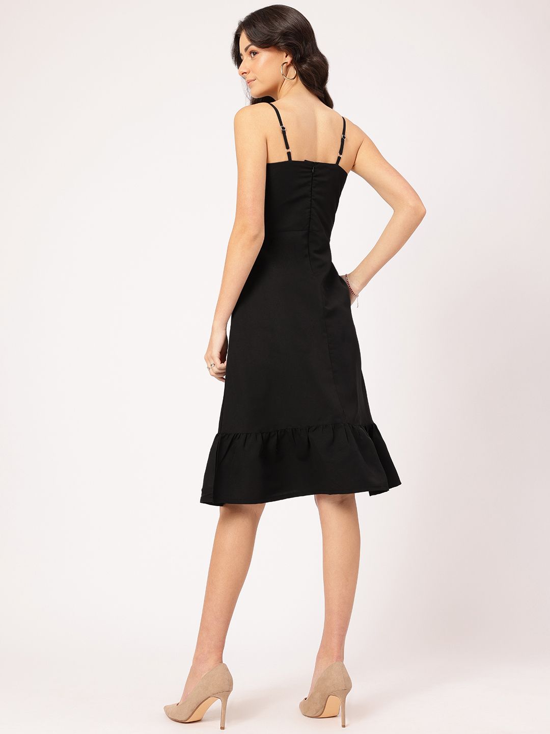 DressBerry Sassy Straps Front Bow A-Line Dress