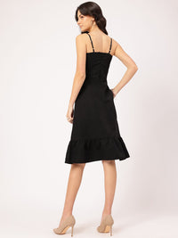 DressBerry Sassy Straps Front Bow A-Line Dress