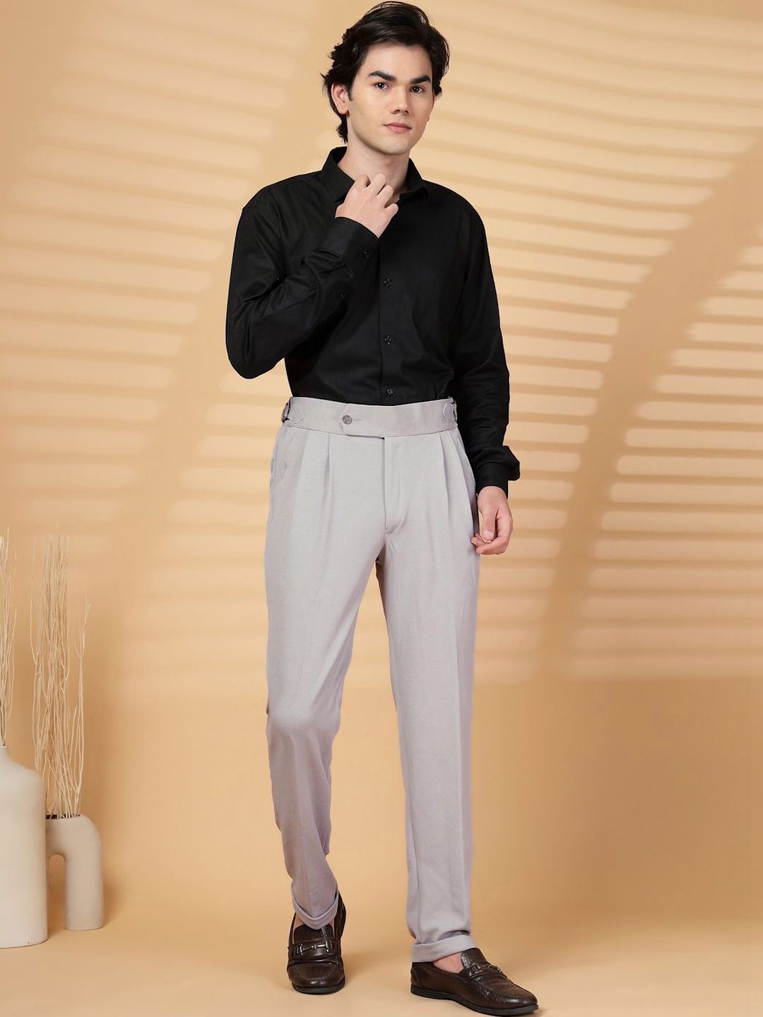 Moda Rapido Men Easy Wash Pleated Trousers