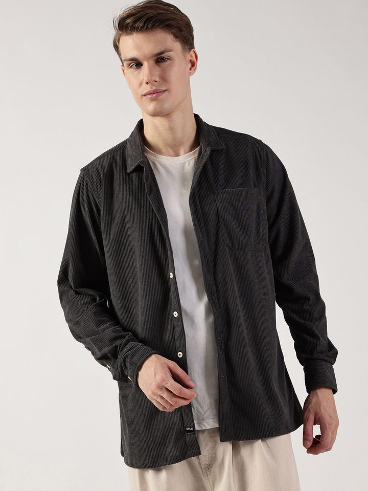 Thomas Scott Men Striped Premium Opaque Casual Shirt